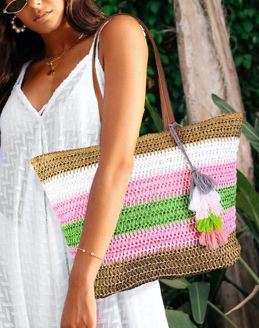 NEW! Pink & Green Tote