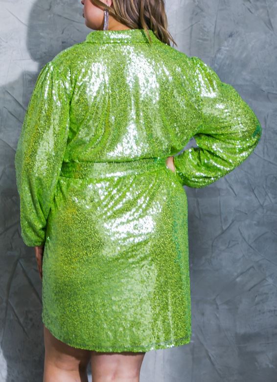 Green Sequin Dress Curvy Soror Green Sequin Dress Curvy Soror