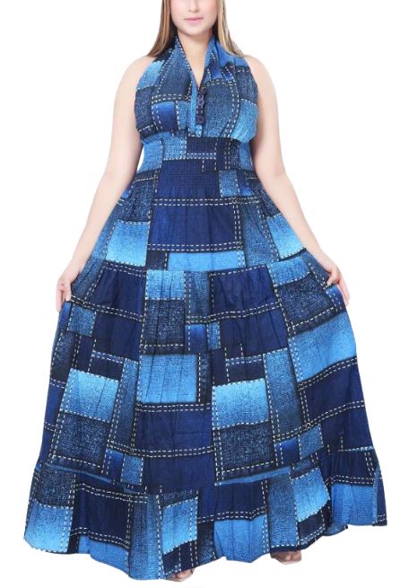 NEW!  Denim Smocked Maxi Dress