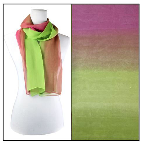 Ombre Pink & Green Scarf