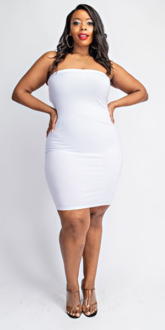 Versatile Tube Dress (Black or White) – Curvy Soror