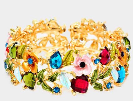 Multi-colored Floral Bracelet