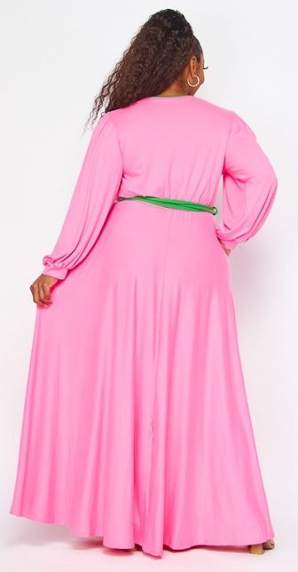 Green Trim Maxi Dress