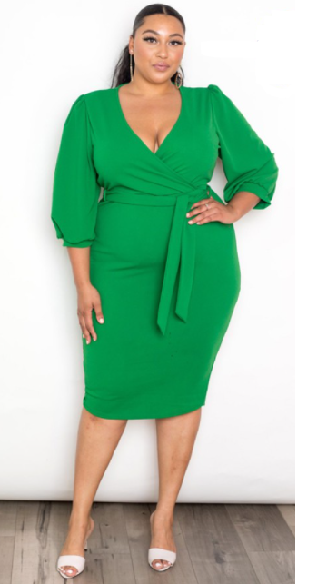 Green Wrap Dress