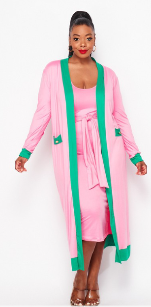 Pink and Green Cardigan and Dress (2 piece set) RESTOCKED! (11)